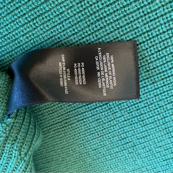 Babaton Aritzia green Maclean 100% Merino Wool turtleneck sweater dress sz XL - Picture 3 of 6